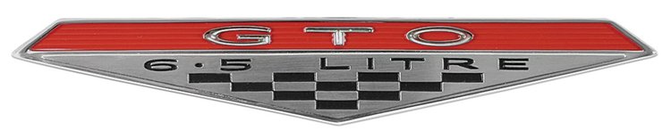 "GTO 6.5 Litre" Fender Emblem 1964-1967 Pontiac GTO