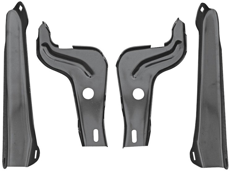 Bumper Brackets-Front for 1966-1967 Pontiac GTO, LeMans, Tempest [4-Piece Set]