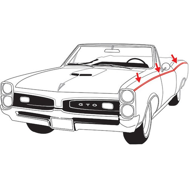 Body Stripe Stencil Kit for 1967 Pontiac GTO