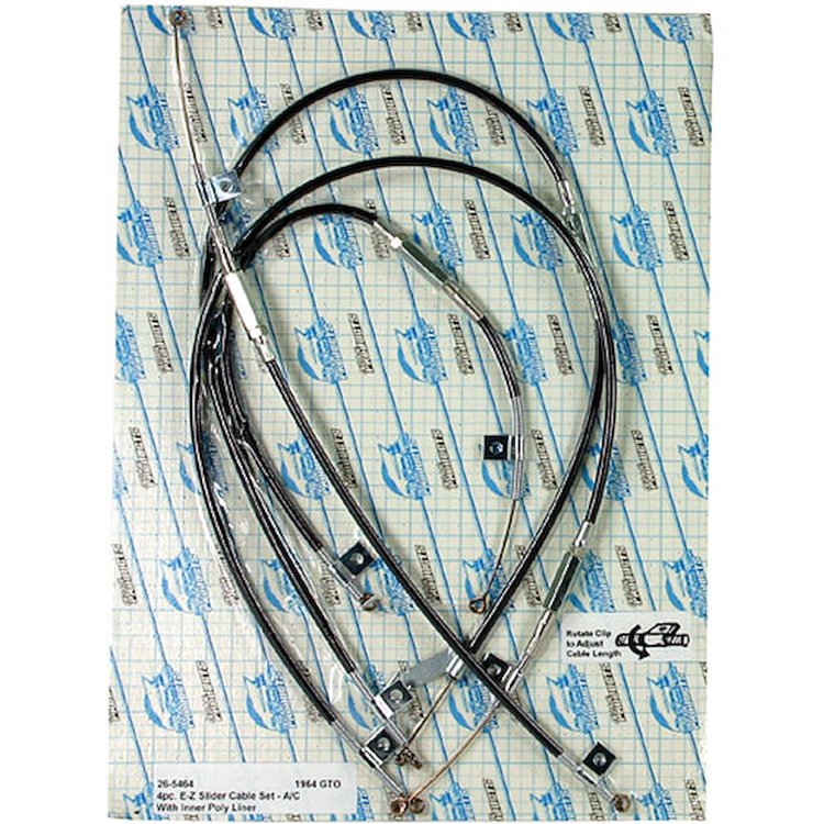 Heater Control Cables 1964 GTO/Temp/LeMans 4pc