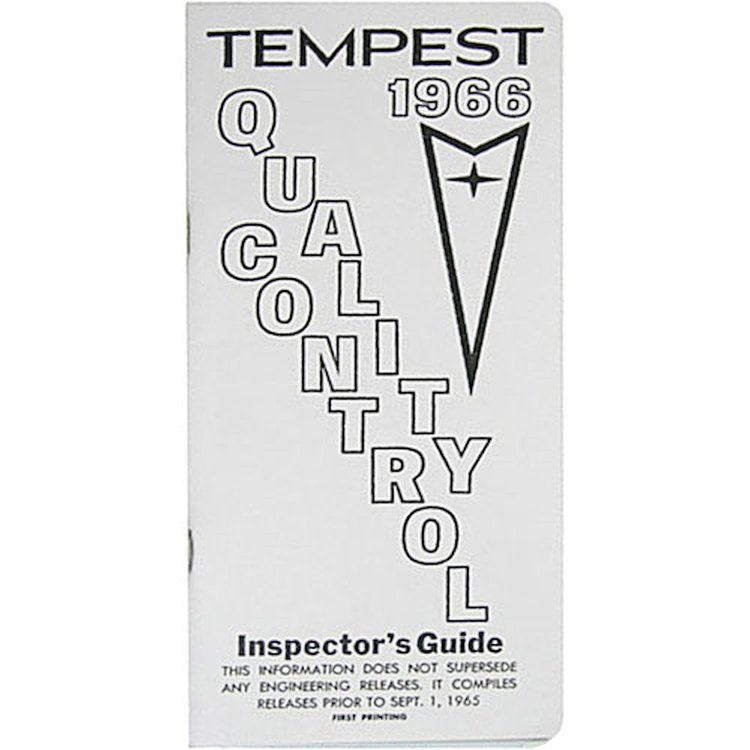 Book Line Inspectors Guide 1966 GTO/Tempest/LeMans