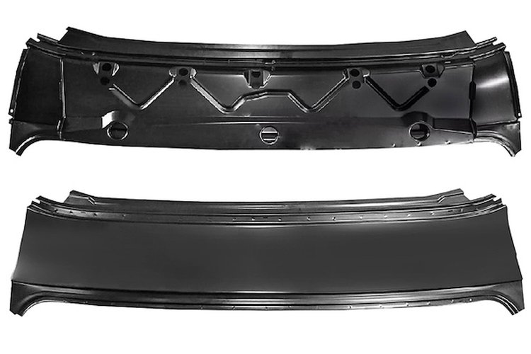 G242568 Deck Filler Panel, w/Underside Bracing, Pontiac 64-65 A-Body