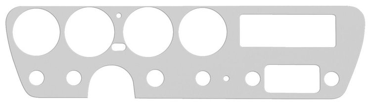 Insert Dash 1967 GTO w/o A/C Aluminum