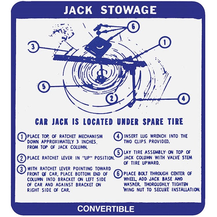 Decal 68 Bonneville Catalina Jack Storage Convertible
