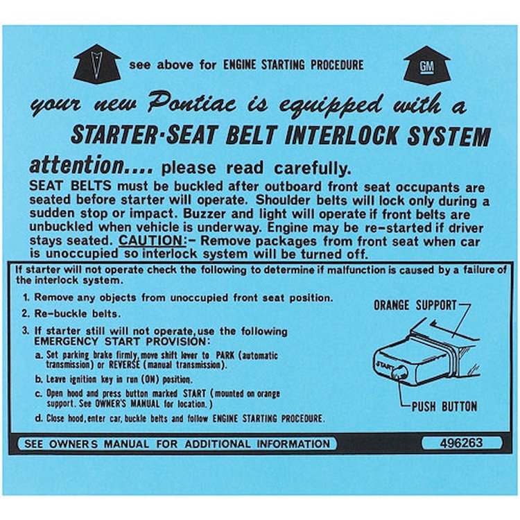 Sleeve 1974 Pontiac Sunvisor 496263