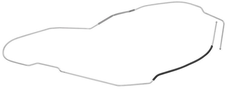 GL06403-SS Fuel Line, Front/Rear, 1964-67 Chevelle Hardtop, 3/8"