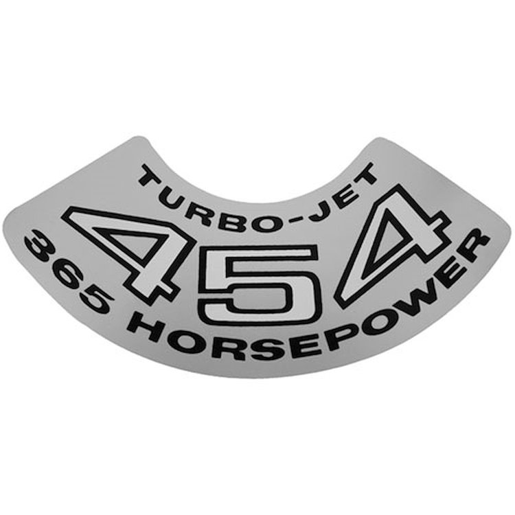 Decal 1971 Chevelle/El Camino/Monte Carlo Air Cleaner 454 365HP Turbo-Jet