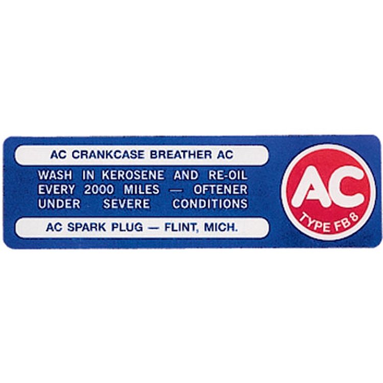 Decal 64-67 Chevelle/El Camino Oil Breather Cap