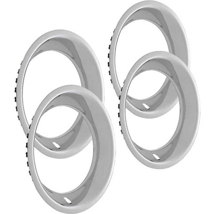 Trim Rings 15 X7 Rally Wheel Round Lip Chromed Stainless Steel