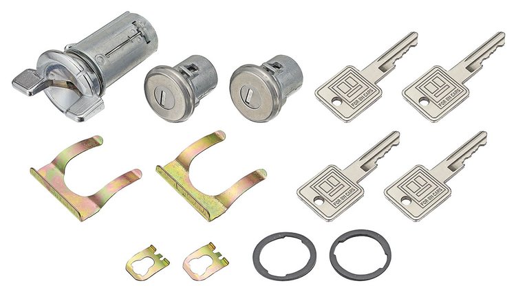 Lock Set Ignition/Doors 1969-78 GM