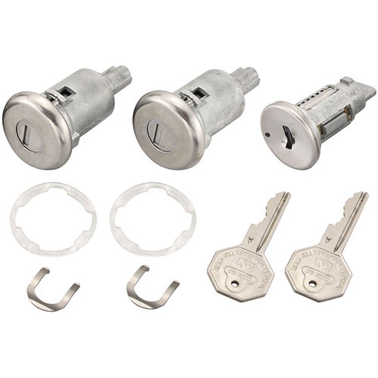 Lock Set Ignition/Door 1967 Cadillac Long Cylinder/Octagon Key