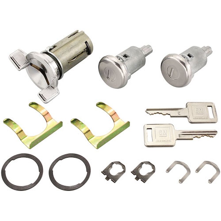 Lock Set Ignition/Doors 1969-70 Cadillac Long Cylinder/Square Key