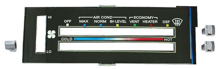 Heater & A/C Plate/Dial Kit 1978-82 El Camino/Malibu/Monte Carlo