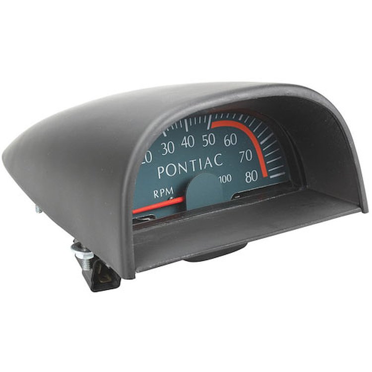 Hood Tachometer 1967 GTO/Lem/Temp/Bonn/Cat/GP 5000 RPM Redline