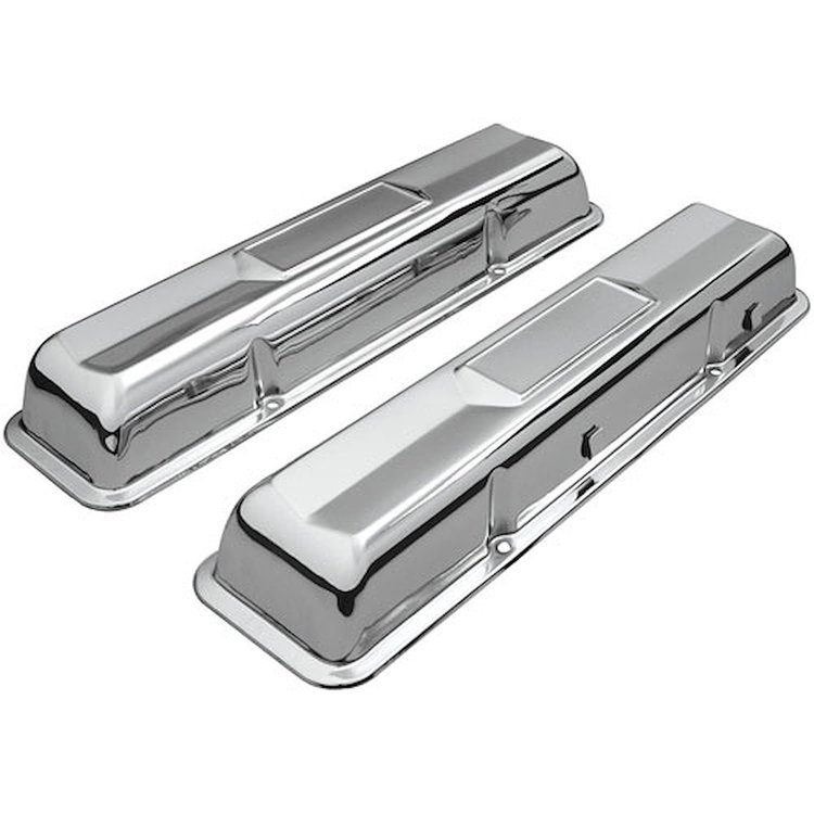 Valve Covers Chevy Small Block 1964-67 Original Style Chrome