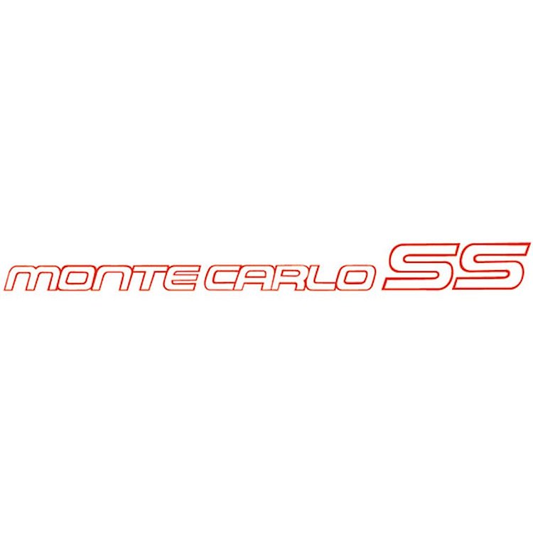Decal 85-86 Monte Carlo Deck Lid SS Red