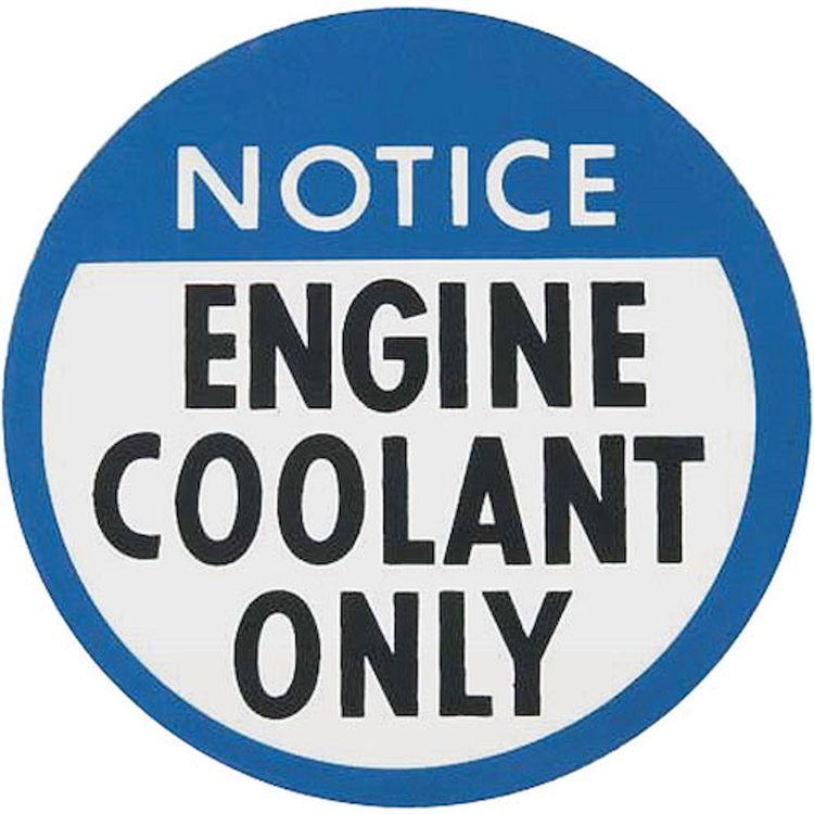 Decal 78-82 GM G Body Engine Coolant 44265327