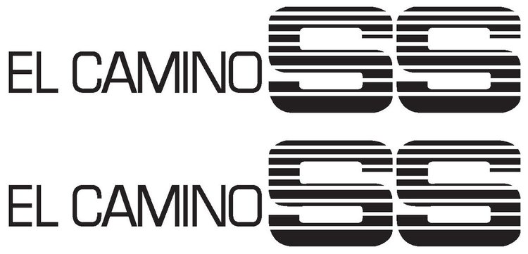 Door Decals 1986-87 Chevy El Camino SS