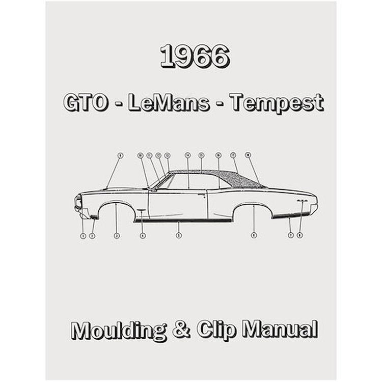 Manual Molding And Clips 1966 Pontiac A-Body