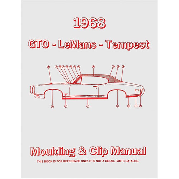 Manual Molding And Clips 1968 Pontiac A-Body