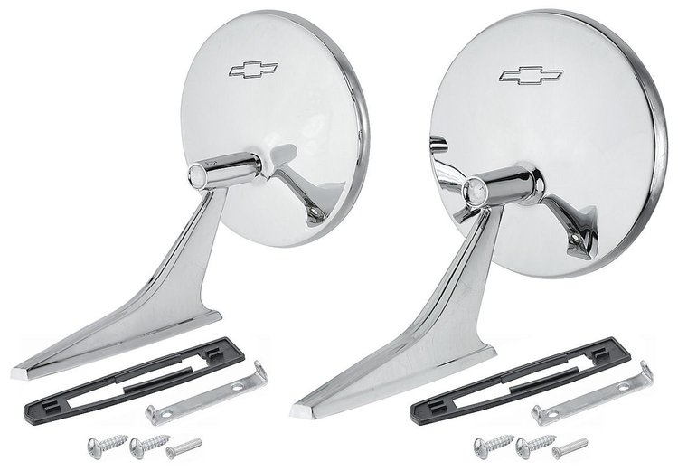 PR01610-PR Mirror, Outside 1966-68 Chevelle/El Camino Bowtie Pair