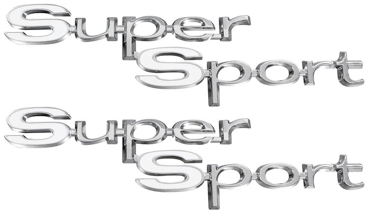 "Super Sport" Quarter Panel Emblems 1967 Chevelle/El Camino
