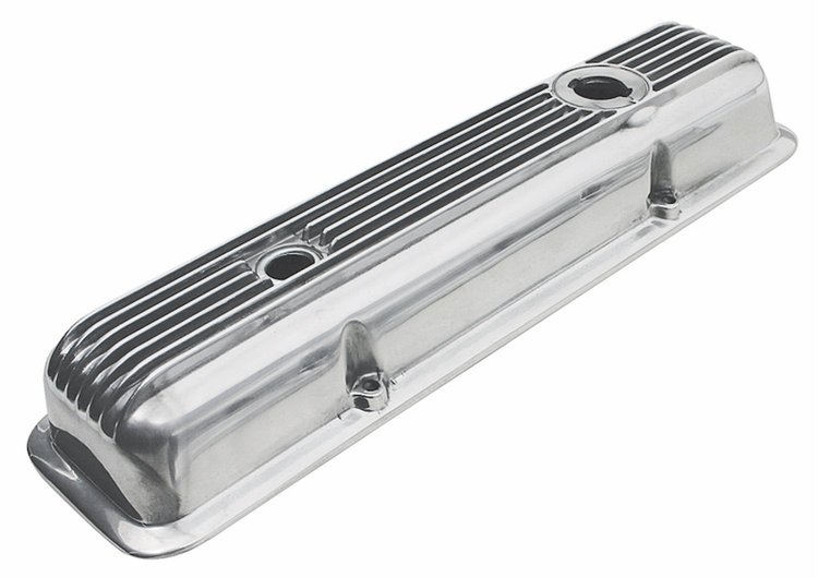 Valve Covers Chevy Small Block GM Performance Finned Polished Aluminum