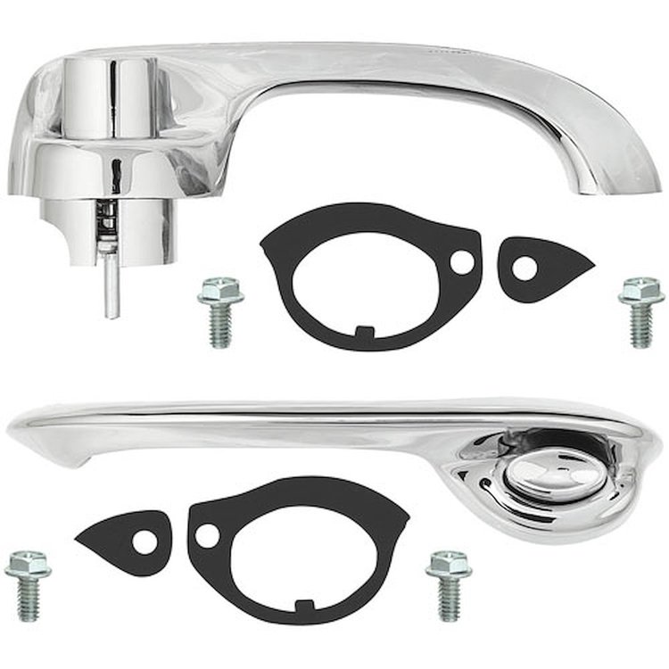 Complete Exterior Rear Door Handle Kit 1964-1965 Chevelle 4-Door Sedan/Wagon
