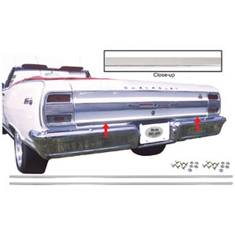 Trunk Lid Lower Rear End Molding 1964 Chevelle