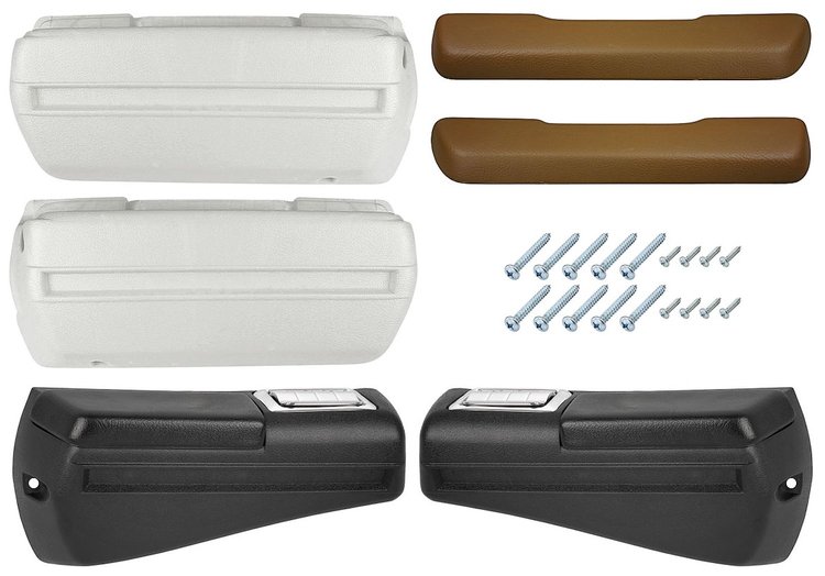 RK16DS Armrest Kit, Front/Rear, 1968-69 Chevelle/Cutlass/Pontiac A-Body, Rear Black Only