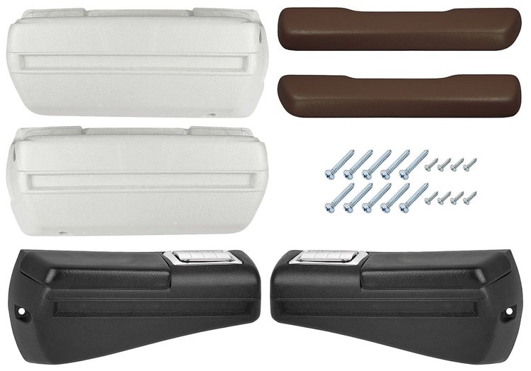 RK16DSGT Armrest Kit, Front/Rear, 1968-69 Chevelle/Cutlass/Pontiac A-Body, Rear Black Only