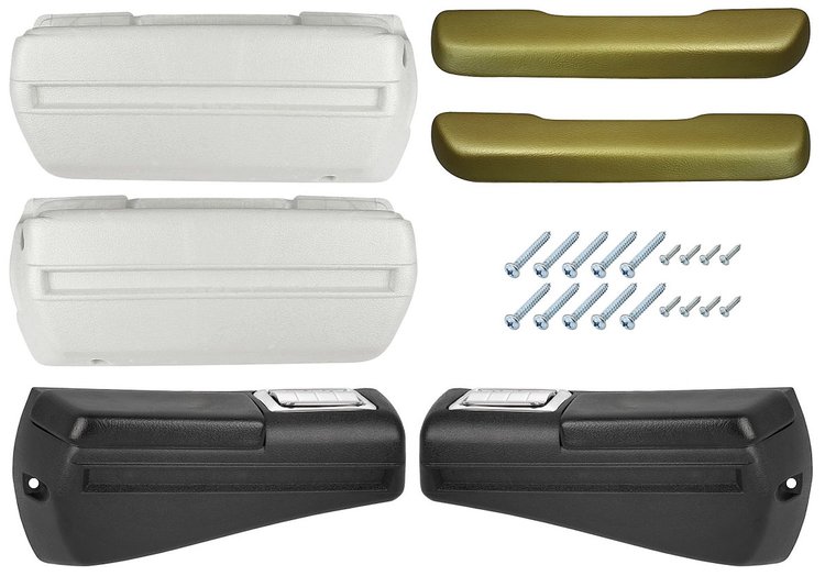 RK16GD Armrest Kit, Front/Rear, 1968-69 Chevelle/Cutlass/Pontiac A-Body, Rear Black Only
