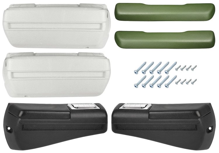 RK16GG Armrest Kit, Front/Rear, 1968-69 Chevelle/Cutlass/Pontiac A-Body, Rear Black Only