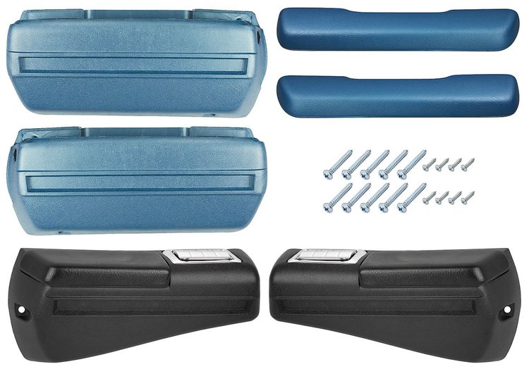 RK16MB Armrest Kit, Front/Rear, 1968-69 Chevelle/Cutlass/Pontiac A-Body, Rear Black Only
