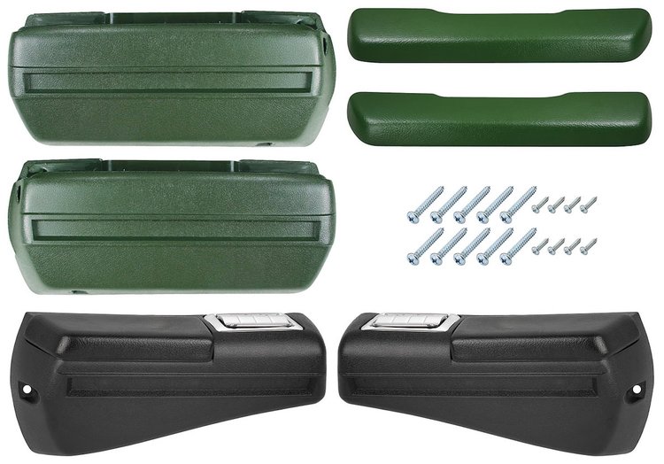 RK16OG Armrest Kit, Front/Rear, 1968-69 Chevelle/Cutlass/Pontiac A-Body, Rear Black Only