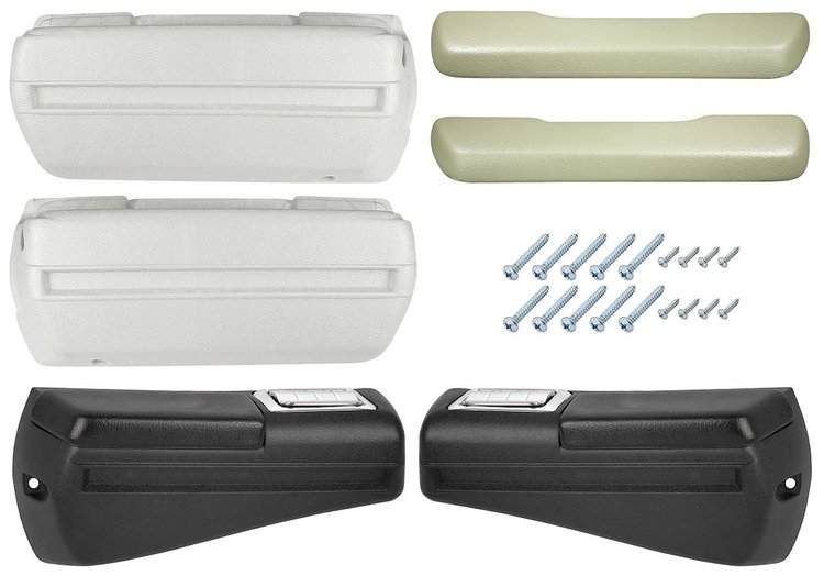 RK16PM Armrest Kit, Front/Rear, 1968-69 Chevelle/Cutlass/Pontiac A-Body, Rear Black Only