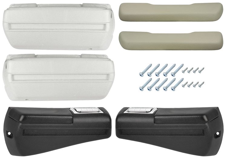 RK16SA Armrest Kit, Front/Rear, 1968-69 Chevelle/Cutlass/Pontiac A-Body, Rear Black Only