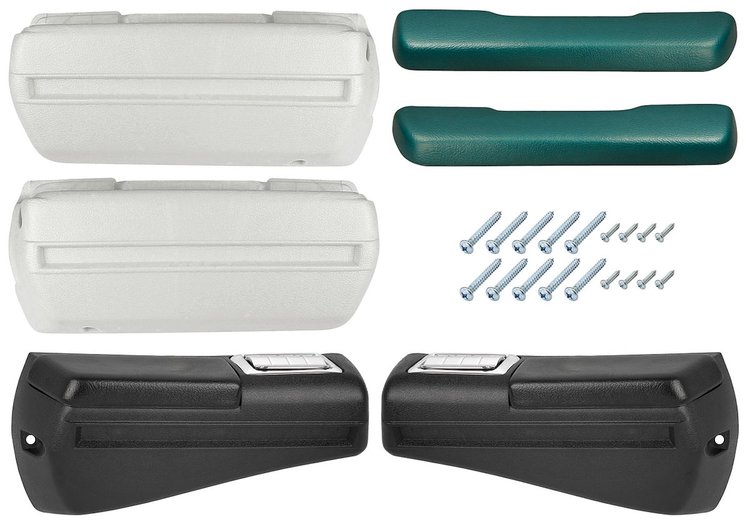RK16TQ Armrest Kit, Front/Rear, 1968-69 Chevelle/Cutlass/Pontiac A-Body, Rear Black Only