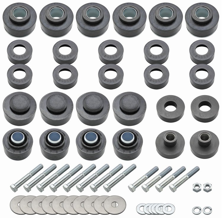 Body Bushing Hardware Kit for 1968-1972 Pontiac Grand Prix, GTO, LeMans, Tempest Models [With Hardware]