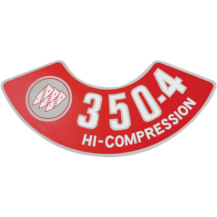 Decal 70-71 Buick Air Cleaner 350-4V High Compression