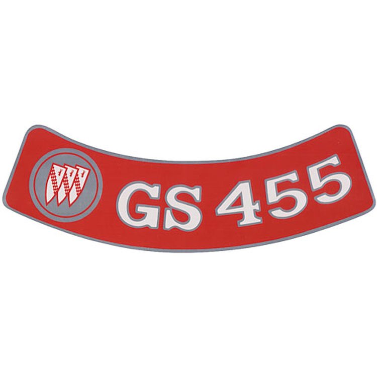 Decal 70-74 Buick Air Cleaner GS455