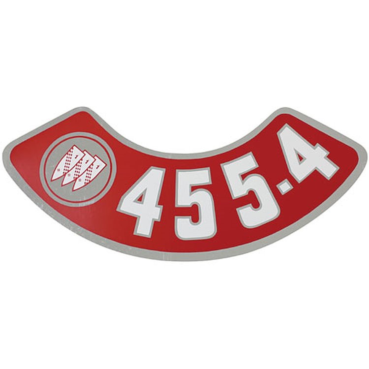 Decal 69-74 Buick Air Cleaner 455-4V