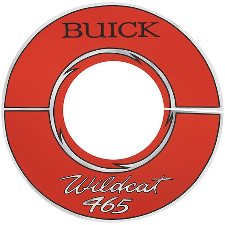 Decal 64-66 Buick Air Cleaner Wildcat 465 10 Inch Silver