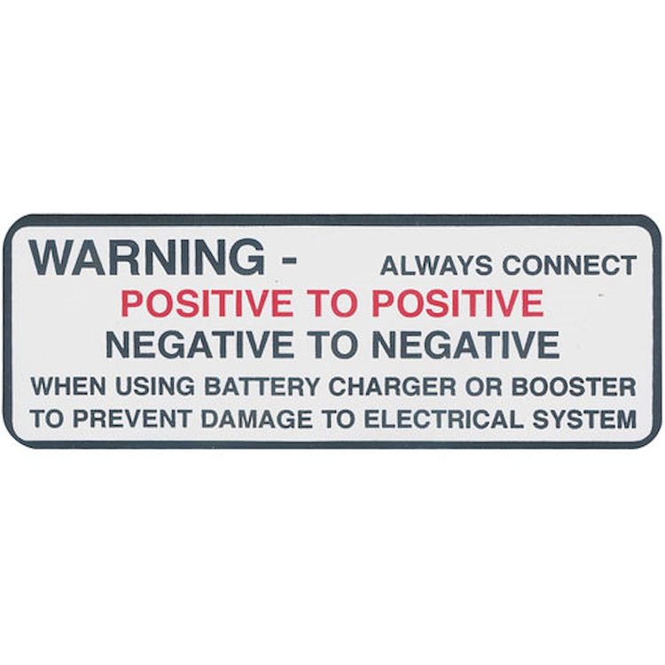 Decal 63-64 Buick Battery Connection Warning