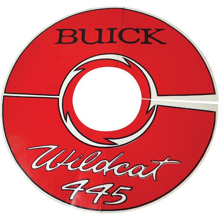 Air Cleaner Decal for 1964-1966 Buick Skylark w/ Wildcat 445 [Red, 14 in. Dia.]