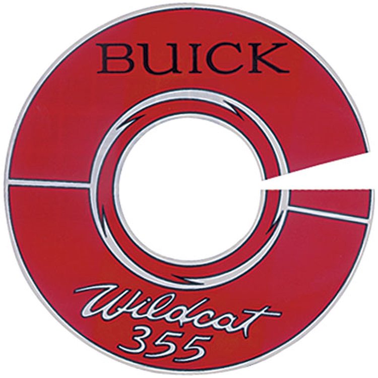 Decal 64-66 Buick Air Cleaner Wildcat 355 7 Inch Silver