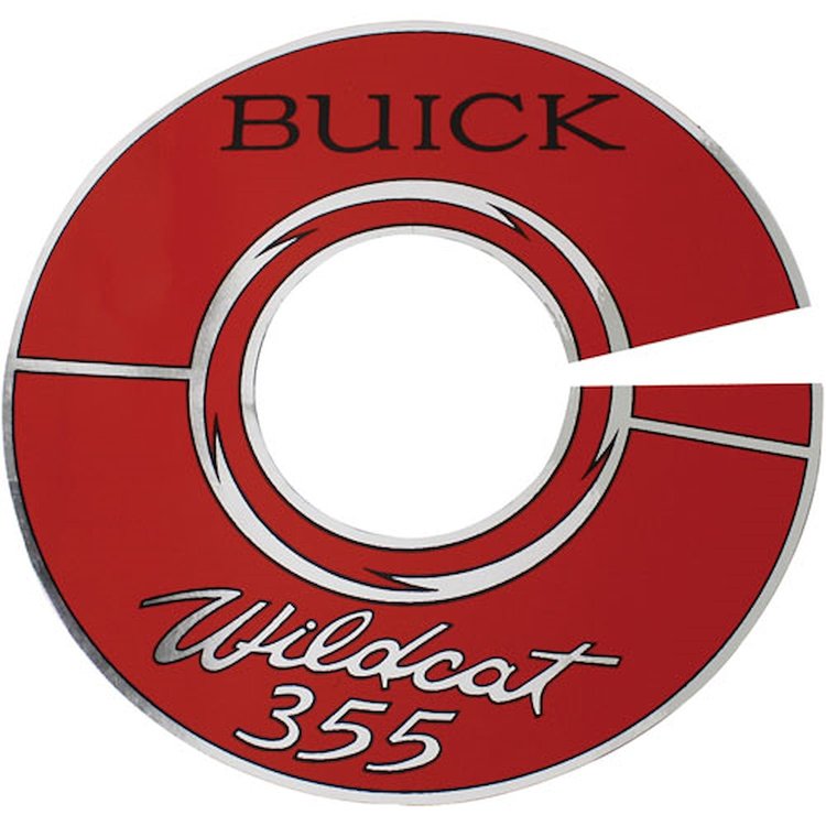 Decal 64-66 Buick Air Cleaner Wildcat 355 7 Inch Clear