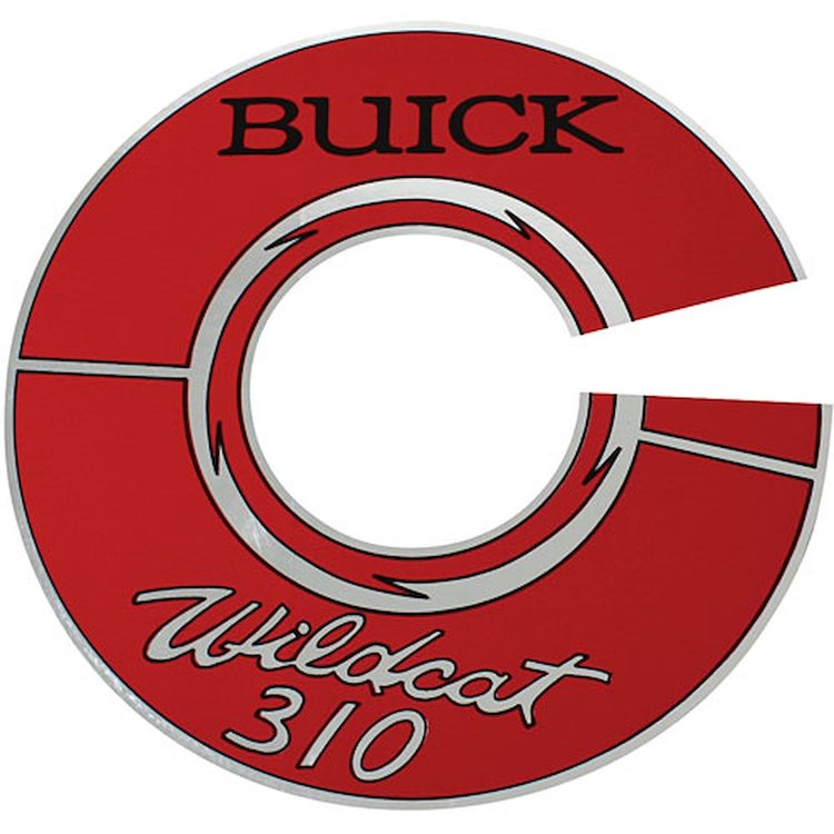 Decal 64-66 Buick Air Cleaner Wildcat 310 7 Inch Silver