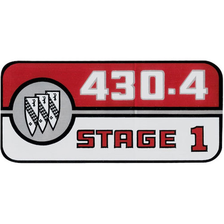 Decal 67-69 Skylark Valve Cover 430-4 Stage 1