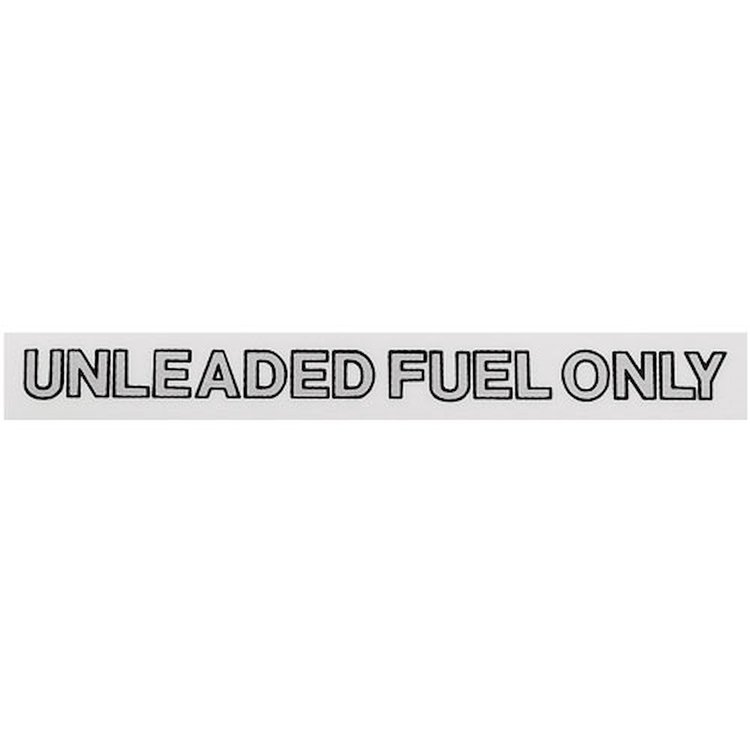 Decal 71-77 GM Unleaded Fuel Only 4 Black Silver